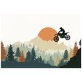 TAPETA MOTOKROSOVÝ SKOK V HORÁCH - DĚTSKÉ TAPETY - TAPETY