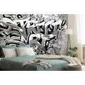 SELF ADHESIVE WALLPAPER GRAY STREET ART INSCRIPTION WITH SPRAYS - SELF-ADHESIVE WALLPAPERS - WALLPAPERS