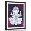 POSTER MIT PASSEPARTOUT BUDDHISTISCHER GANESHA - FENG SHUI - POSTER