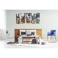 5-PIECE CANVAS PRINT ABSTRACT CITYSCAPE - PICTURES OF CITIES - PICTURES