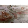 CANVAS PRINT ROSES IN A HISTORICAL FRAME - PICTURES FLOWERS - PICTURES