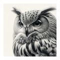 OBRAZ REALISTICKÝ PORTRÉT SOVY - OBRAZY PTÁCI - OBRAZY