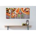 5-PIECE CANVAS PRINT PIZZA - PICTURES OF FOOD AND DRINKS - PICTURES