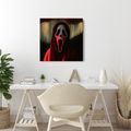 WANDBILD HORRORFIGUR UNTER ROTEM HIMMEL - HALLOWEEN- UND HORROR-BILDER - BILDER