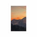 AFFICHE AVEC MONTURE COUCHER DE SOLEIL SUR LES MONTAGNES - NATURE - AFFICHES