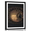 POSTER MIT PASSEPARTOUT HARMONISCHE KRAFT DES BUDDHA - FENG SHUI - POSTER