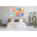 CANVAS PRINT CIRCLES FULL OF COLORS - POP ART PICTURES - PICTURES