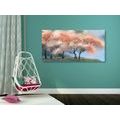 CANVAS PRINT OF WATERCOLOR BLOOMING TREES - PICTURES OF NATURE AND LANDSCAPE - PICTURES