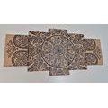 QUADRO IN 5 PARTI MANDALA CON ASTRATTA FANTASIA NATURALE - QUADRI FENG SHUI - QUADRI