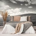 SELF ADHESIVE WALL MURAL BEAUTIFUL DAY ON THE MEADOW IN BLACK AND WHITE - SELF-ADHESIVE WALLPAPERS - WALLPAPERS