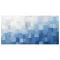 TABLEAU SUR TOILE – CARRÉS BLEUS SUPERPOSÉS DANS LA BRUME - IMAGES FORMES ABSTRAITES - TABLEAUX