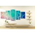 5-PIECE CANVAS PRINT PASTEL MANDALA - PICTURES FENG SHUI - PICTURES