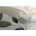 CANVAS PRINT BOHO LEAVES IN CIRCLES - PICTURES OF TREES AND LEAVES - PICTURES