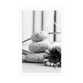 POSTER MEDITATION AND WELLNESS STILL LIFE IN BLACK AND WHITE - BLACK AND WHITE - POSTERS