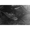 CANVAS PRINT MODERN MEDIA PAINTING IN BLACK AND WHITE - BLACK AND WHITE PICTURES - PICTURES