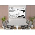 CANVAS PRINT ABSTRACT PATTERN IN BLACK AND WHITE - BLACK AND WHITE PICTURES - PICTURES