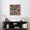 WANDBILD VINTAGE AUDIOKASSETTEN MIX - MUSIKBILDER - BILDER