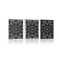 POSTER HYPNOTIC MANDALA IN BLACK AND WHITE - BLACK AND WHITE - POSTERS