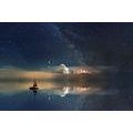 CANVAS PRINT BOAT AT SEA - PICTURES OF NATURE AND LANDSCAPE - PICTURES