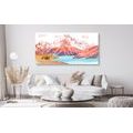 CANVAS PRINT PAINTED MOUNTAIN LANDSCAPE - PICTURES OF NATURE AND LANDSCAPE - PICTURES