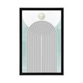 POSTER CURCUBEU MODERN ALBASTRU MID-CENTURY - MOTIVE DIN ATELIERUL NOSTRU - POSTERE