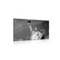 CANVAS PRINT STATUE OF LIBERTY IN BLACK AND WHITE - BLACK AND WHITE PICTURES - PICTURES