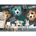 TAPETE FUSSBALL IM MODERNEN DESIGN - KINDERTAPETEN - TAPETEN