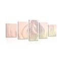 5-PIECE CANVAS PRINT ABSTRACT TREES IN THE FOREST - ABSTRACT PICTURES{% if product.category.pathNames[0] != product.category.name %} - PICTURES{% endif %}