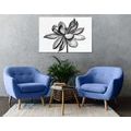 TABLEAU SUR TOILE – FLEUR DE LOTUS AQUARELLE EN NOIR ET BLANC - TABLEAUX EN NOIR ET BLANC - TABLEAUX