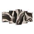 TABLEAU EN 5 PARTIES – COUPS DE PINCEAU ABSTRAITS - IMAGES FORMES ABSTRAITES - TABLEAUX