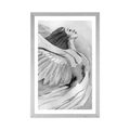 POSTER WITH MOUNT FREE ANGEL IN BLACK AND WHITE - BLACK AND WHITE - POSTERS