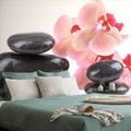 SELF ADHESIVE WALL MURAL STONES AND AN ORCHID - SELF-ADHESIVE WALLPAPERS - WALLPAPERS