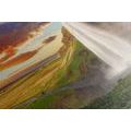 CANVAS PRINT MAJESTIC WATERFALL IN ICELAND - PICTURES OF NATURE AND LANDSCAPE - PICTURES