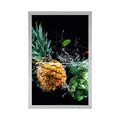 POSTER ORGANIC FRUITS AND VEGETABLES - WITH A KITCHEN MOTIF - POSTERS