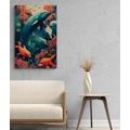 CANVAS PRINT OF SURREALISTIC DOLPHINS - PICTURES UNDERWATER WORLD - PICTURES