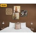 CANVAS PRINT SET HARMONIC BUDDHA - SET OF PICTURES - PICTURES