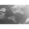 CANVAS PRINT DETAILED MODERN MAP IN BLACK AND WHITE - PICTURES OF MAPS - PICTURES