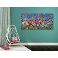 TABLEAU SUR TOILE – FLEURS COLORÉES DANS LA PRAIRIE - TABLEAUX DE FLEURS - TABLEAUX