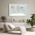 WANDBILD BUNTE WELTKARTE - WELTKARTEN ALS BILDER - BILDER