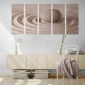 5-PIECE CANVAS PRINT RELAXATION STONE - PICTURES FENG SHUI - PICTURES