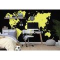 TAPETA ŽLTÁ MAPA NA ČIERNOM POZADÍ (2) - WALLPAPERS - 🔥 TOTAL SALE 🔥