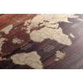 DECORATIVE PINBOARD MAP ON WOOD - PICTURES ON CORK - PICTURES