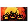 WANDBILD UNHEIMLICHE KÜRBISSE UNTER DEM MOND - HALLOWEEN- UND HORROR-BILDER - BILDER