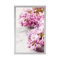 AFFICHE LILAS SUR MARBRE - FLEURS - AFFICHES