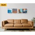 CANVAS PRINT SET CHARMING SEASCAPE - SET OF PICTURES - PICTURES