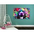 CANVAS PRINT COLORFUL ILLUSTRATION OF A DOG - POP ART PICTURES - PICTURES