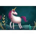 CANVAS PRINT FAIRYTALE UNICORN - CHILDRENS PICTURES - PICTURES