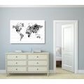 CANVAS PRINT MUSICAL WORLD MAP IN INVERSE FORM - PICTURES OF MAPS - PICTURES