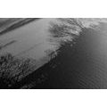 CANVAS PRINT BEAUTIFUL SUNSET IN BLACK AND WHITE - BLACK AND WHITE PICTURES - PICTURES