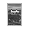 POSTER VIEW OF BRATISLAVA CASTLE IN BLACK AND WHITE - BLACK AND WHITE - POSTERS